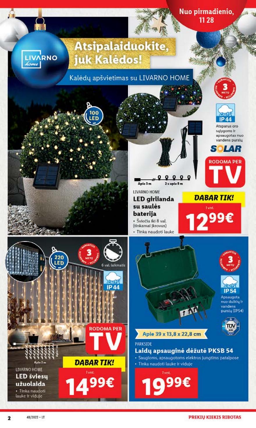 Lidl pasiūlymai akcijos nuo 
  2022-11-28 iki 
  2022-12-04 | Leidinukas.lt puslapis 2