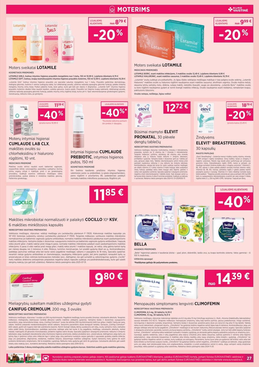 Euro vaistinė katalogas akcijos nuo 
  2025-09-01 iki 
  2025-09-30 | Leidinukas.lt puslapis 27