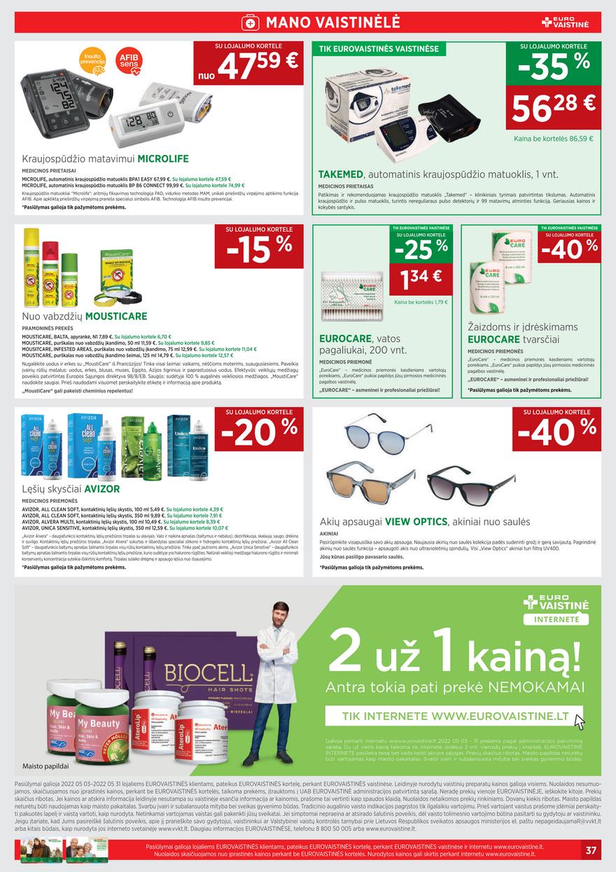 Euro vaistinė leidinys akcijos nuo 
  2022-05-03 iki 
  2022-05-31 | Leidinukas.lt puslapis 37