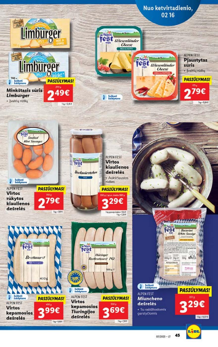 Lidl pasiūlymai akcijos nuo 
  2023-02-13 iki 
  2023-02-19 | Leidinukas.lt puslapis 45