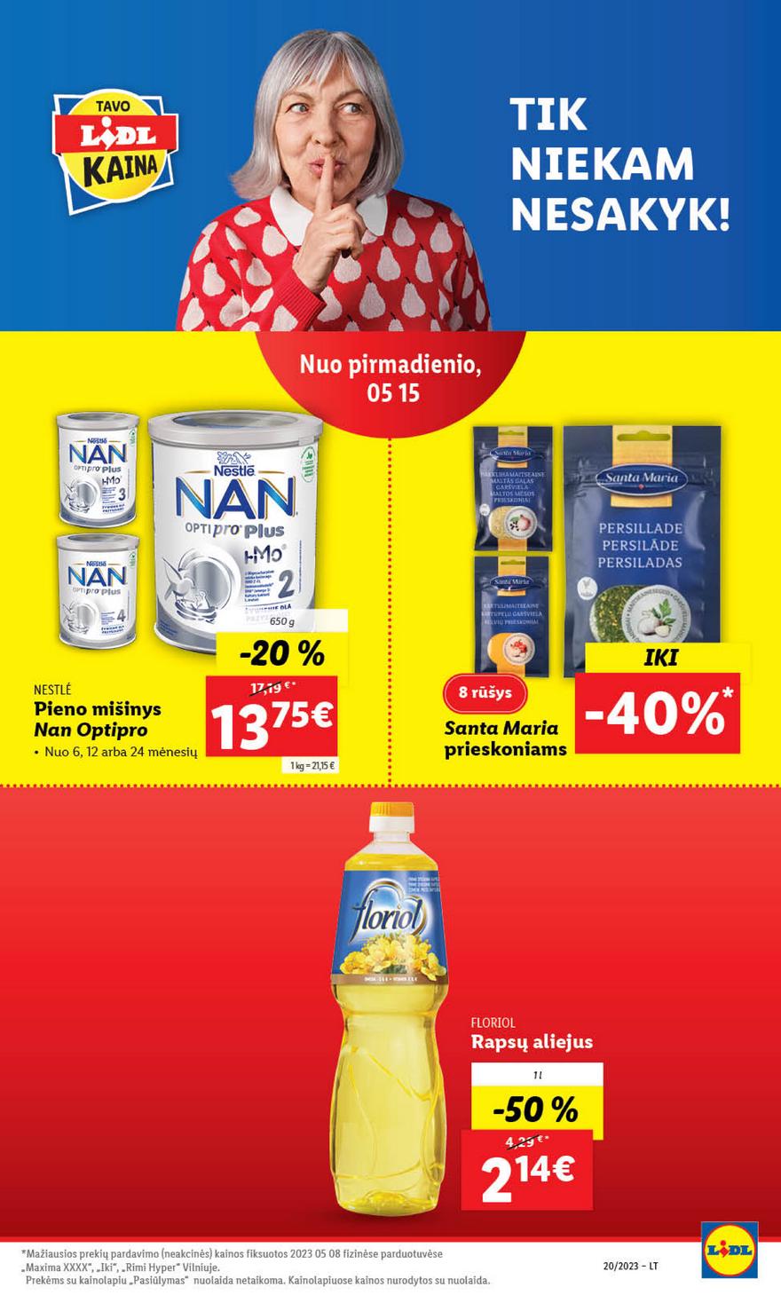 Lidl maisto prekių pasiūlymai akcijos nuo 
  2023-05-15 iki 
  2023-05-21 | Leidinukas.lt puslapis 35