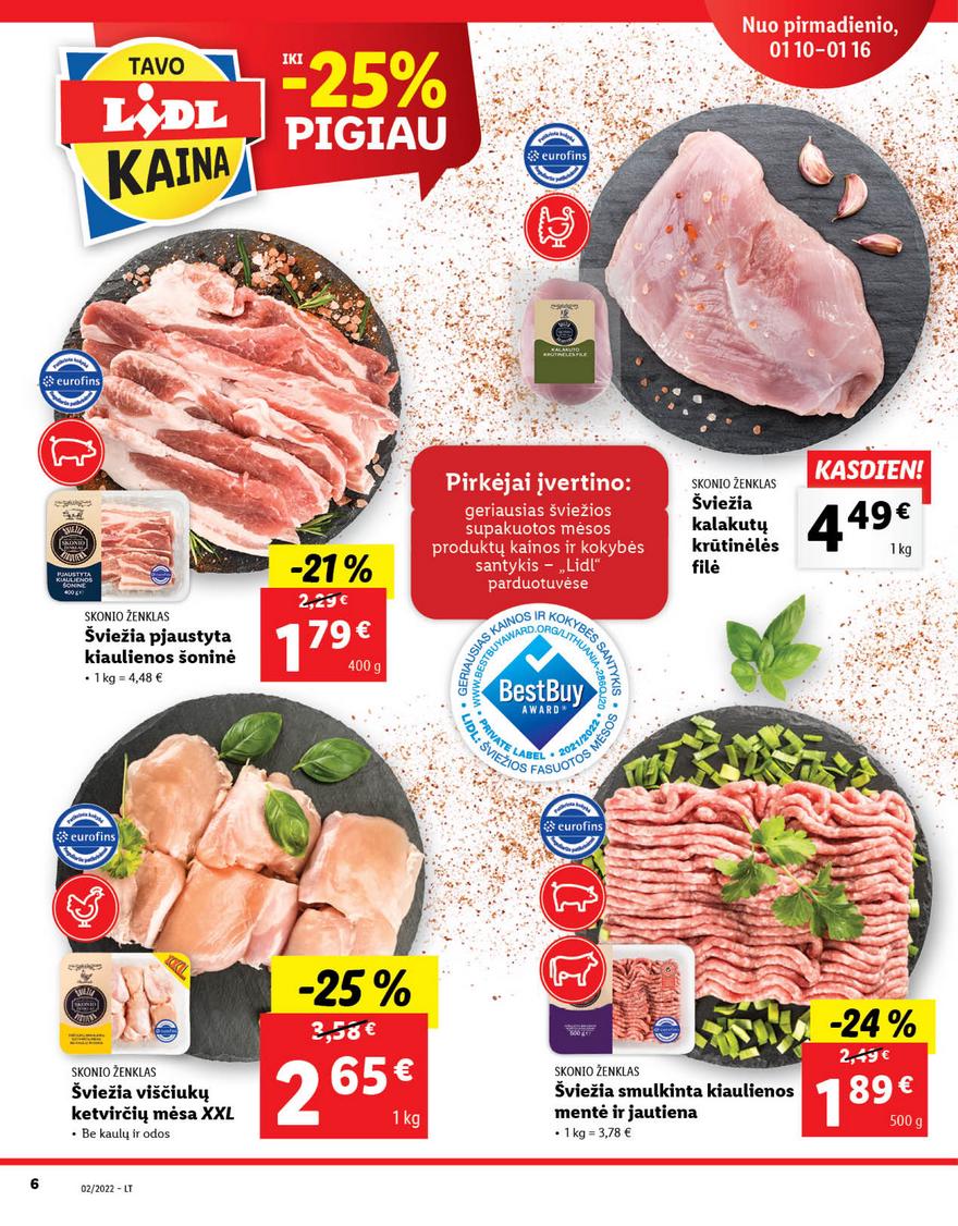 Lidl maisto prekių pasiūlymai akcijos nuo 
  2022-01-10 iki 
  2022-01-16 | Leidinukas.lt puslapis 6