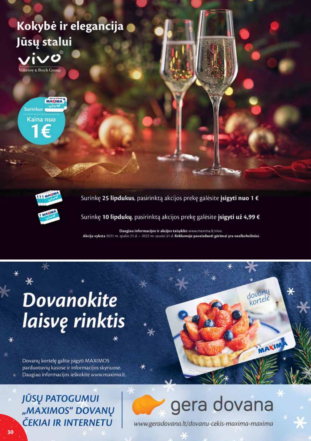 Maxima kaininis leidinys akcijos nuo 
  2021-12-28 iki 
  2022-01-03 | Leidinukas.lt puslapis 30