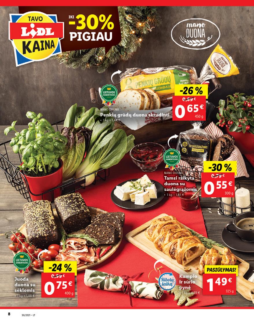 Lidl maisto prekių pasiūlymai akcijos nuo 
  2021-12-13 iki 
  2021-12-19 | Leidinukas.lt puslapis 8