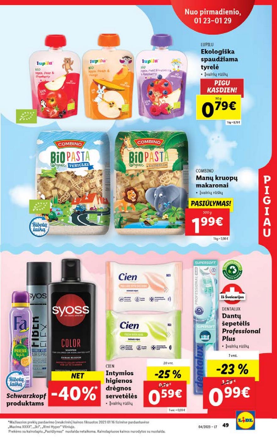 Lidl pasiūlymai akcijos nuo 
  2023-01-23 iki 
  2023-01-29 | Leidinukas.lt puslapis 49