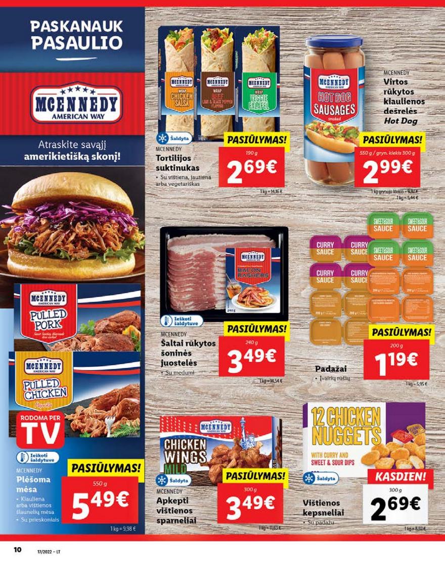 Lidl maisto prekių pasiūlymai akcijos nuo 
  2022-06-20 iki 
  2022-06-26 | Leidinukas.lt puslapis 10