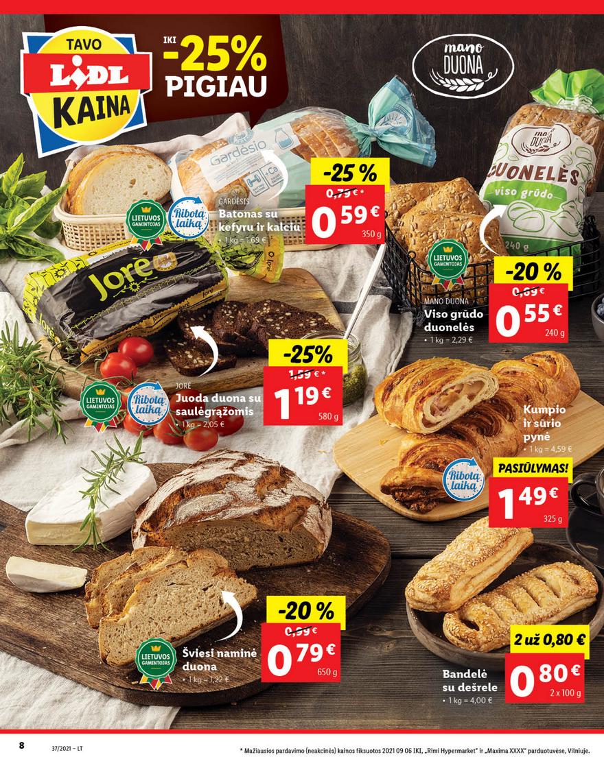 Lidl maisto prekių pasiūlymai akcijos nuo 
  2021-09-13 iki 
  2021-09-19 | Leidinukas.lt puslapis 8