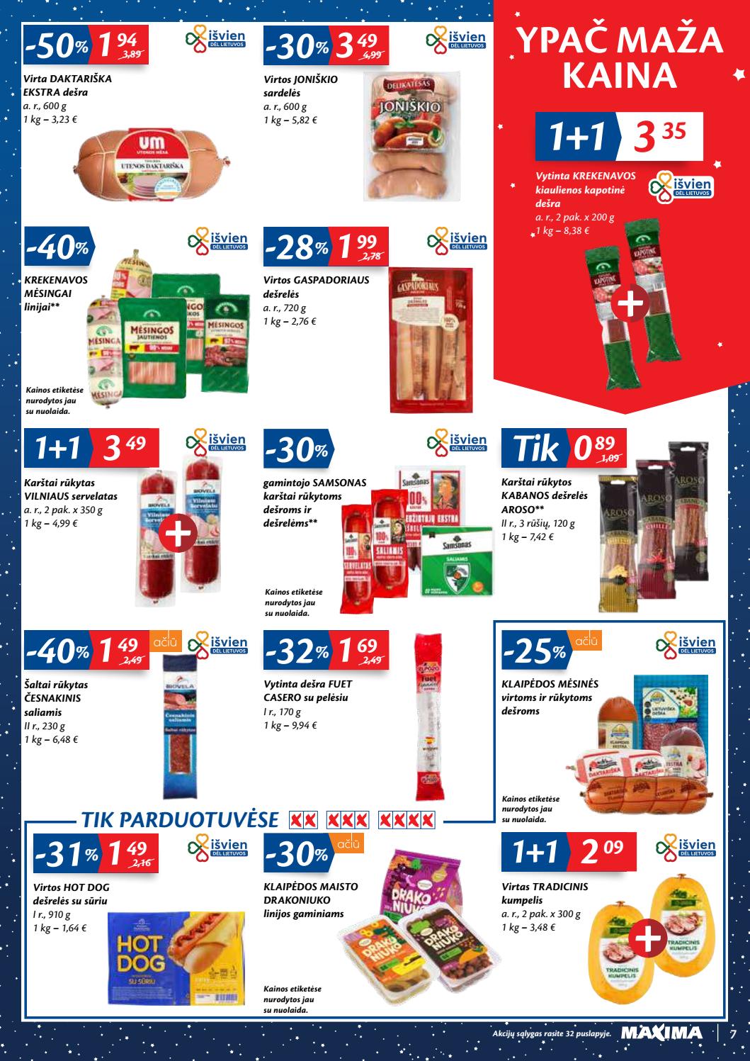 Maxima kaininis leidinys akcijos nuo 
  2020-12-01 iki 
  2020-12-07 | Leidinukas.lt puslapis 7