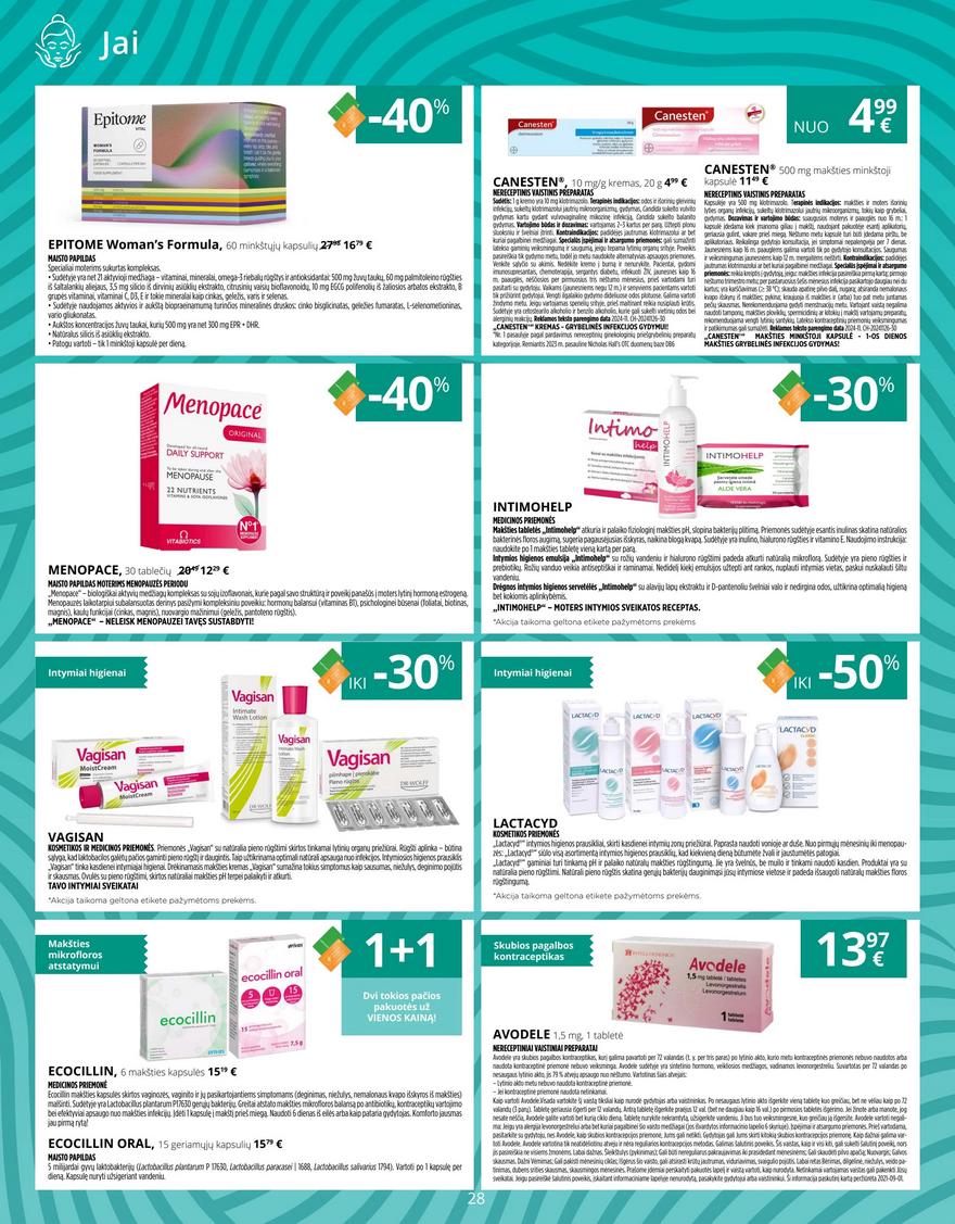 Gintarinės vaistinės leidinys akcijos nuo 
  2025-06-01 iki 
  2025-06-30 | Leidinukas.lt puslapis 28