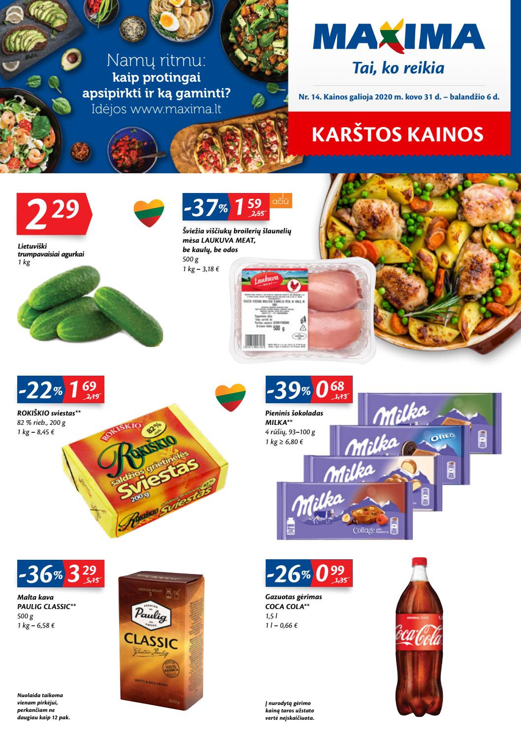 Maxima kaininis leidinys akcijos nuo 
  2020-03-31 iki 
  2020-04-06 | Leidinukas.lt puslapis 1