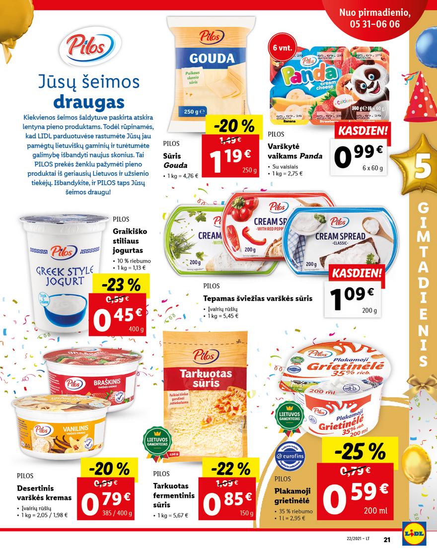 Lidl maisto prekių pasiūlymai akcijos nuo 
  2021-05-31 iki 
  2021-06-06 | Leidinukas.lt puslapis 21