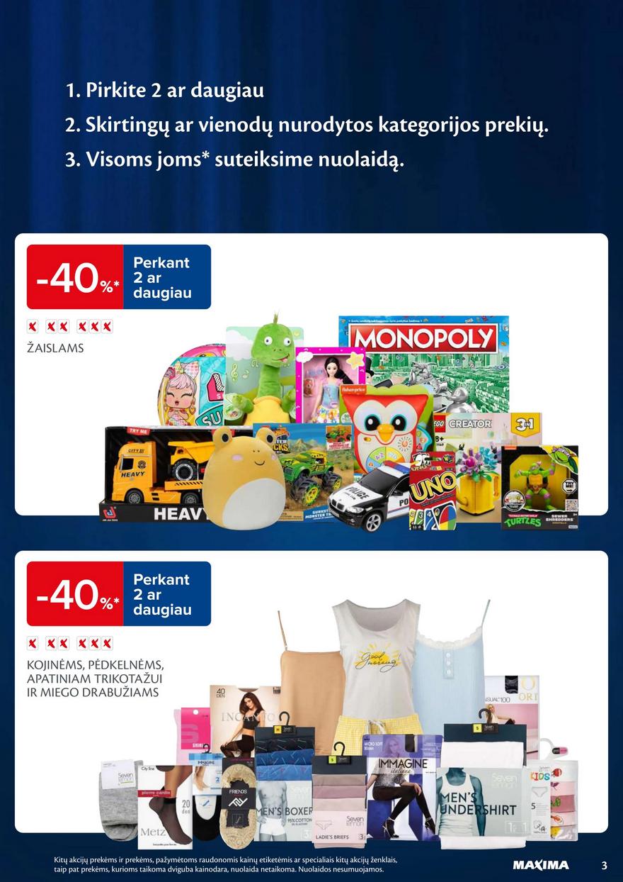 Maxima savaitinis leidinys 35 akcijos nuo
2024-08-27 iki
2024-09-02 | Leidinukas.lt puslapis 3