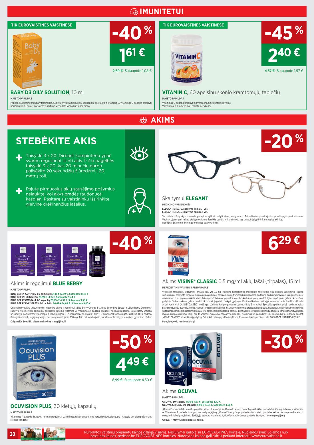 Euro vaistinė leidinys. akcijos nuo 
  2021-04-01 iki 
  2021-04-30 | Leidinukas.lt puslapis 20