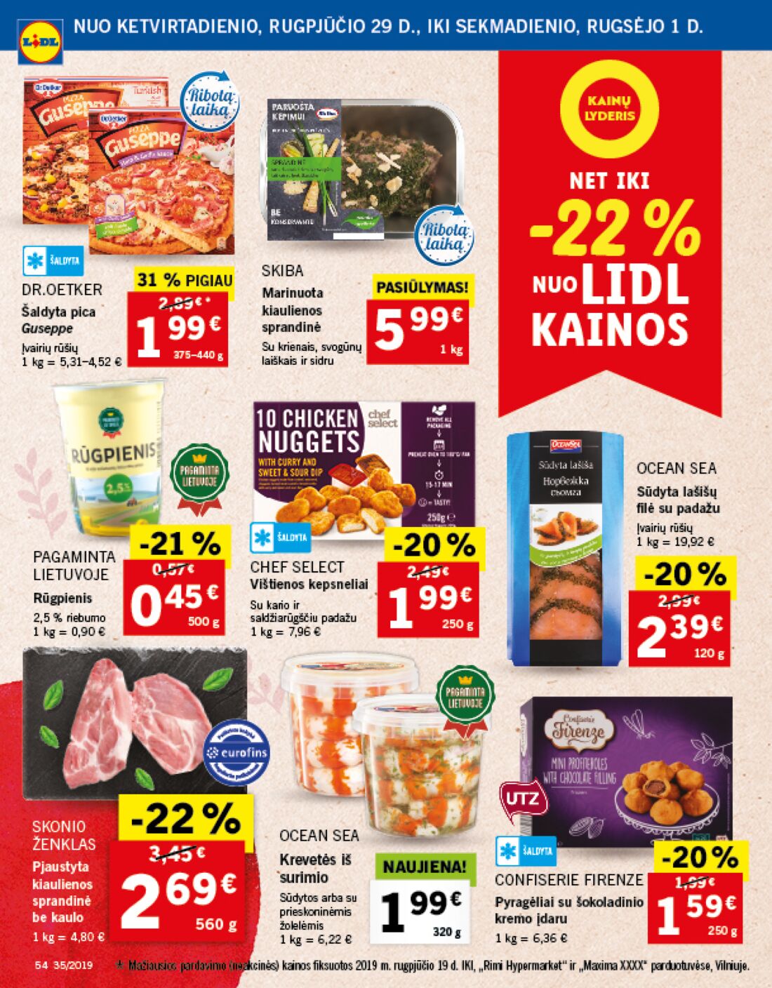 Lidl savaitinis leidinys akcijos nuo 
  2019-08-26 iki 
  2019-09-01 | Leidinukas.lt puslapis 54