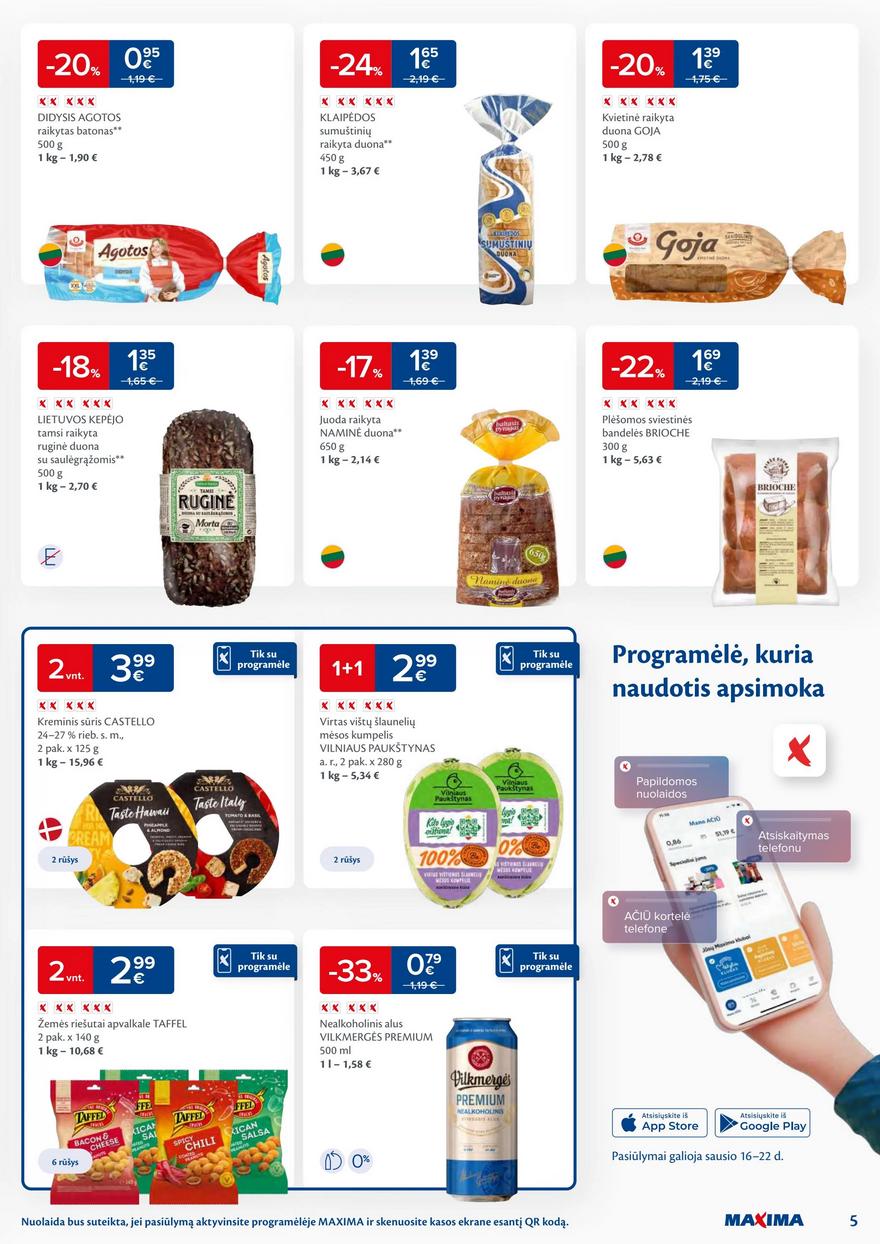 Maxima kaininis leidinys akcijos nuo 
  2024-01-16 iki 
  2024-01-22 | Leidinukas.lt puslapis 5