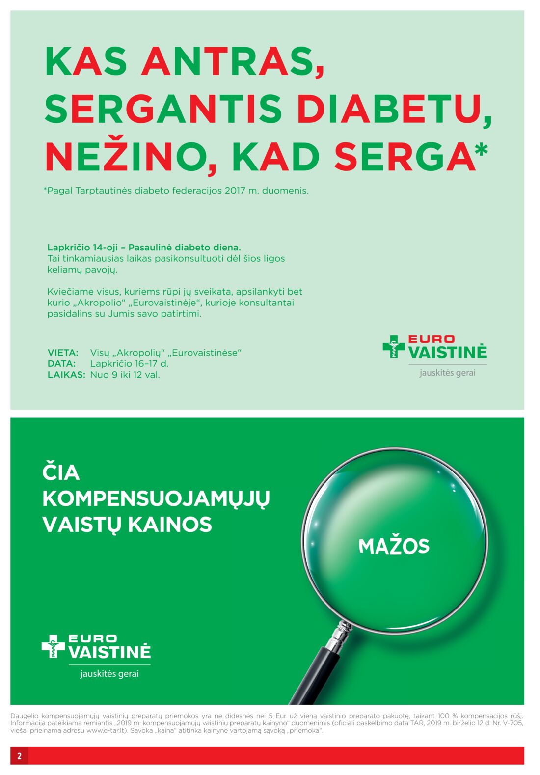 Euro vaistinė leidinys akcijos nuo 
  2019-10-01 iki 
  2019-10-31 | Leidinukas.lt puslapis 2