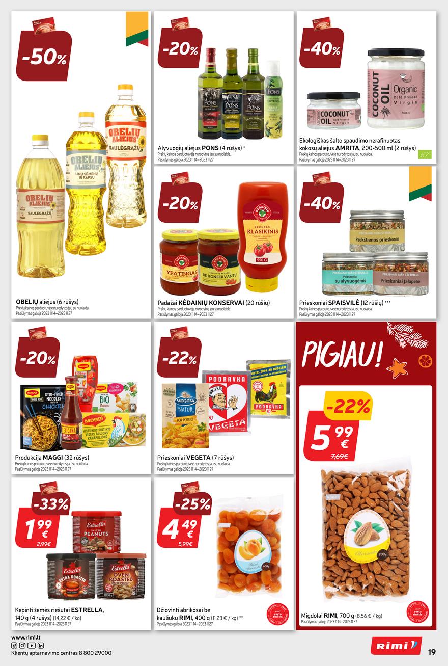 Rimi savaitinis leidinys akcijos nuo 
  2023-11-14 iki 
  2023-11-20 | Leidinukas.lt puslapis 19