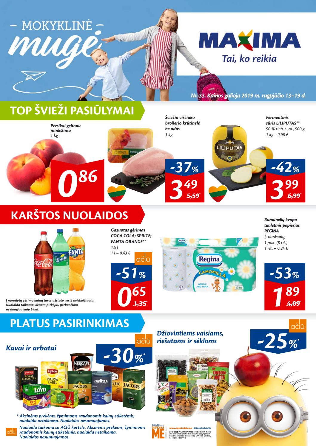 Maxima kaininis leidinys akcijos nuo 
  2019-08-13 iki 
  2019-08-19 | Leidinukas.lt puslapis 1