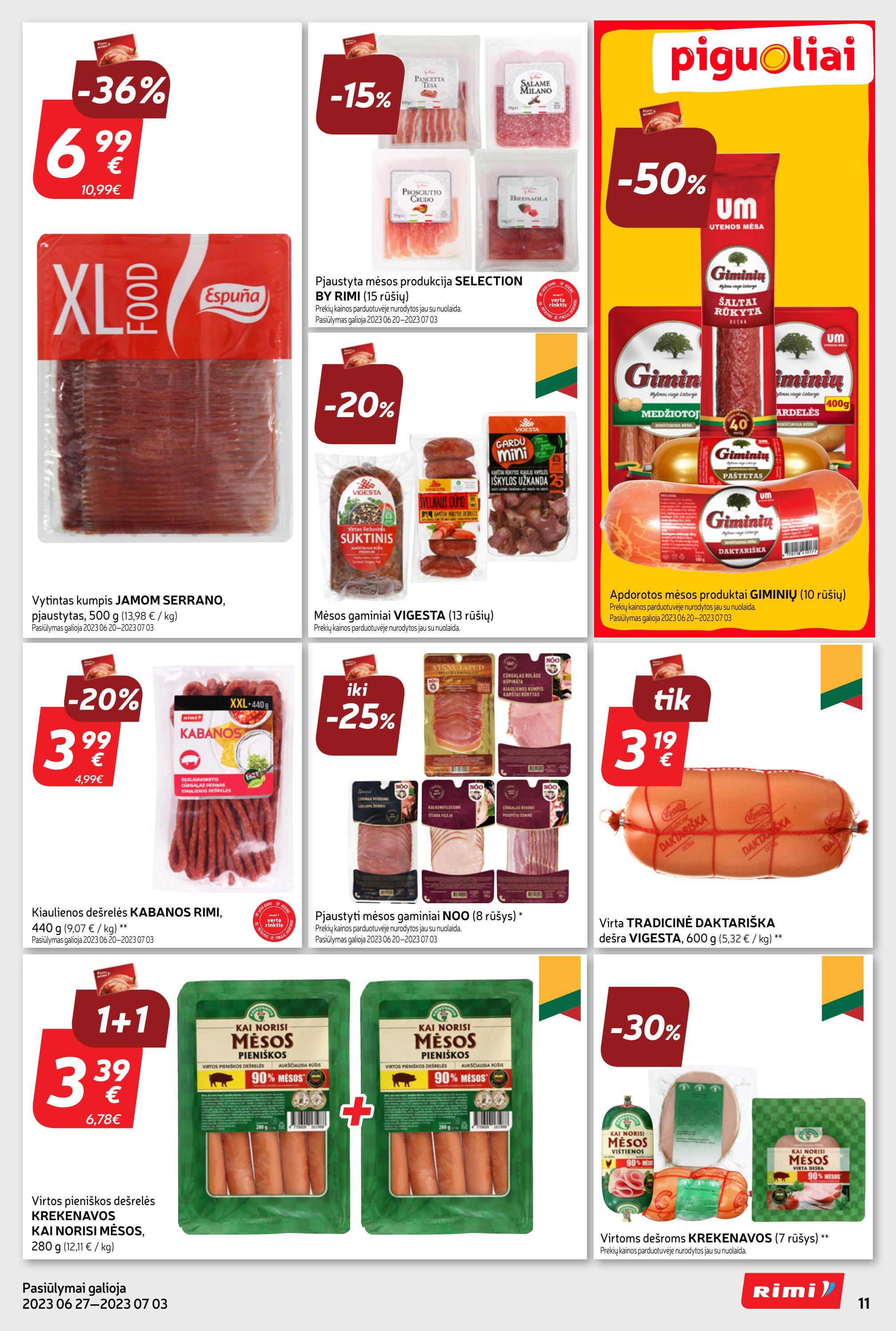 Rimi savaitinis leidinys akcijos nuo 
  2023-06-27 iki 
  2023-07-03 | Leidinukas.lt puslapis 11