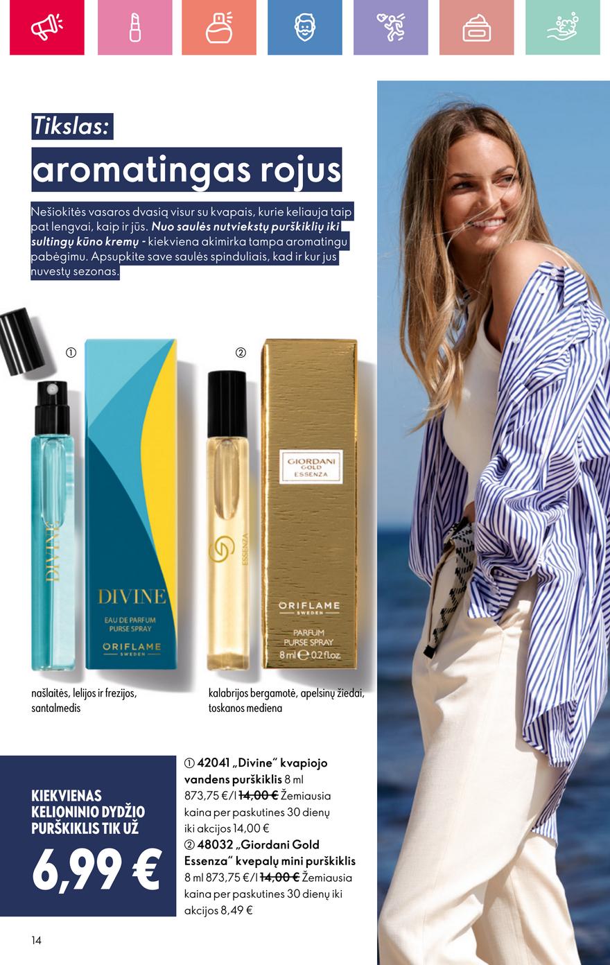 Oriflame katalogas akcijos nuo 
  2025-06-22 iki 
  2025-07-12 | Leidinukas.lt puslapis 14