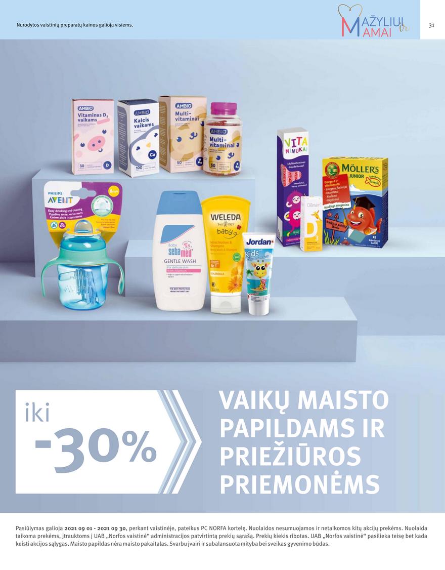 Norfos vaistinės leidinys akcijos nuo 
  2021-09-01 iki 
  2021-09-30 | Leidinukas.lt puslapis 31