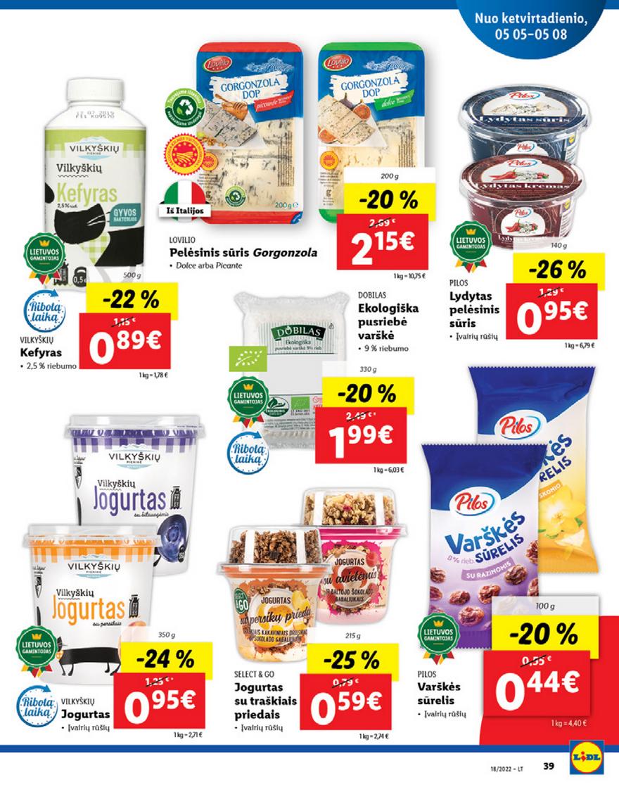 Lidl maisto prekių pasiūlymai akcijos nuo 
  2022-05-02 iki 
  2022-05-08 | Leidinukas.lt puslapis 39