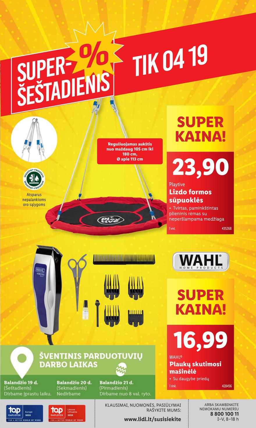 Lidl ne maisto leidinys akcijos nuo 
  2025-04-14 iki 
  2025-04-19 | Leidinukas.lt puslapis 55