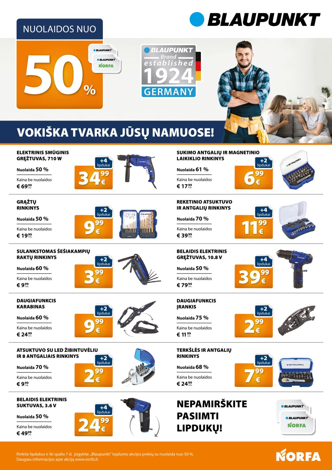 Norfa kaininis leidinys akcijos nuo 
  2020-08-06 iki 
  2020-08-19 | Leidinukas.lt puslapis 20