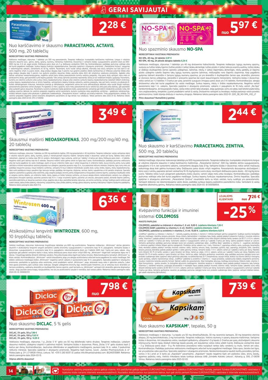 Euro vaistinė katalogas akcijos nuo 
  2025-12-01 iki 
  2025-12-31 | Leidinukas.lt puslapis 14