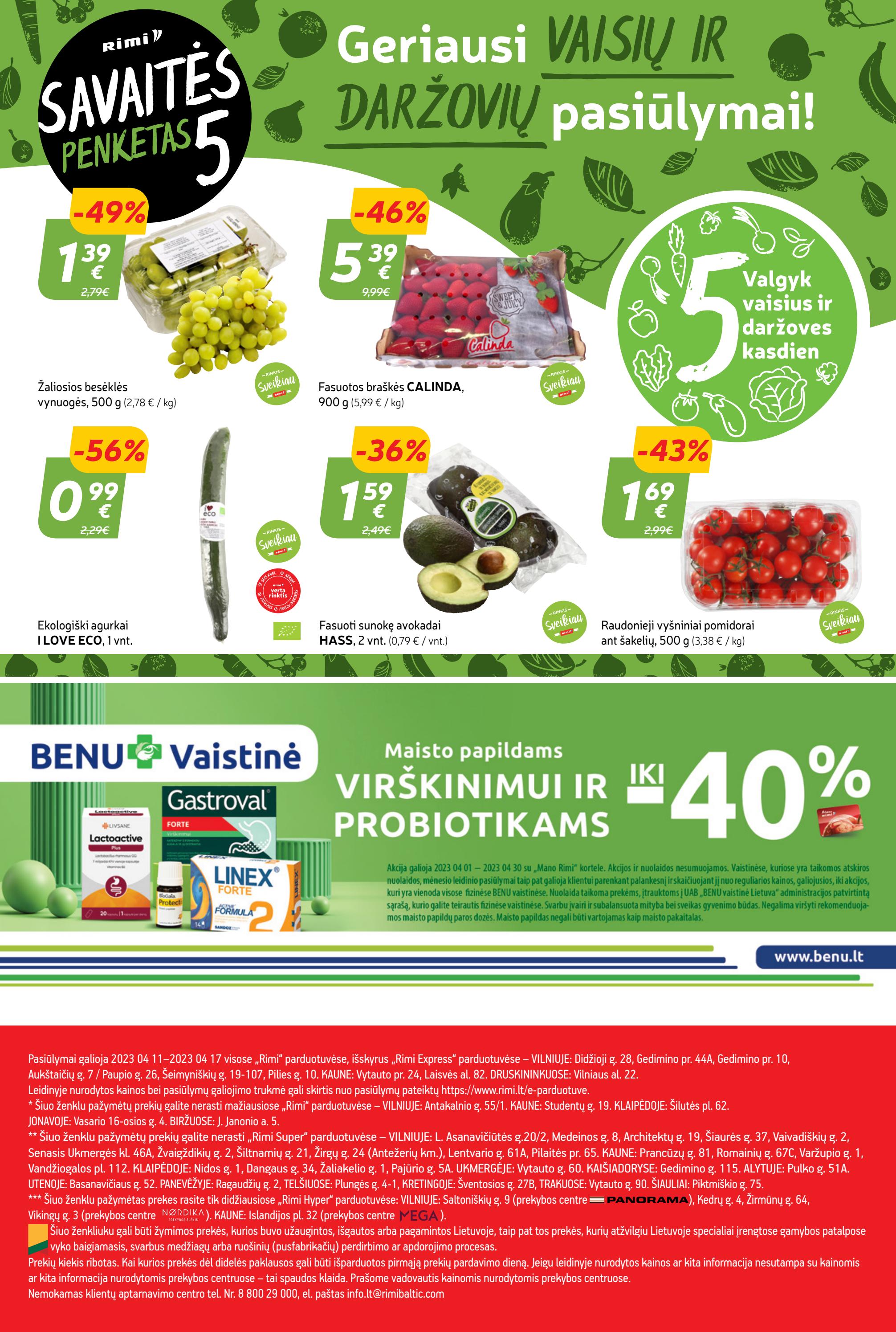 Rimi savaitinis leidinys akcijos nuo 
  2023-04-11 iki 
  2023-04-17 | Leidinukas.lt puslapis 23