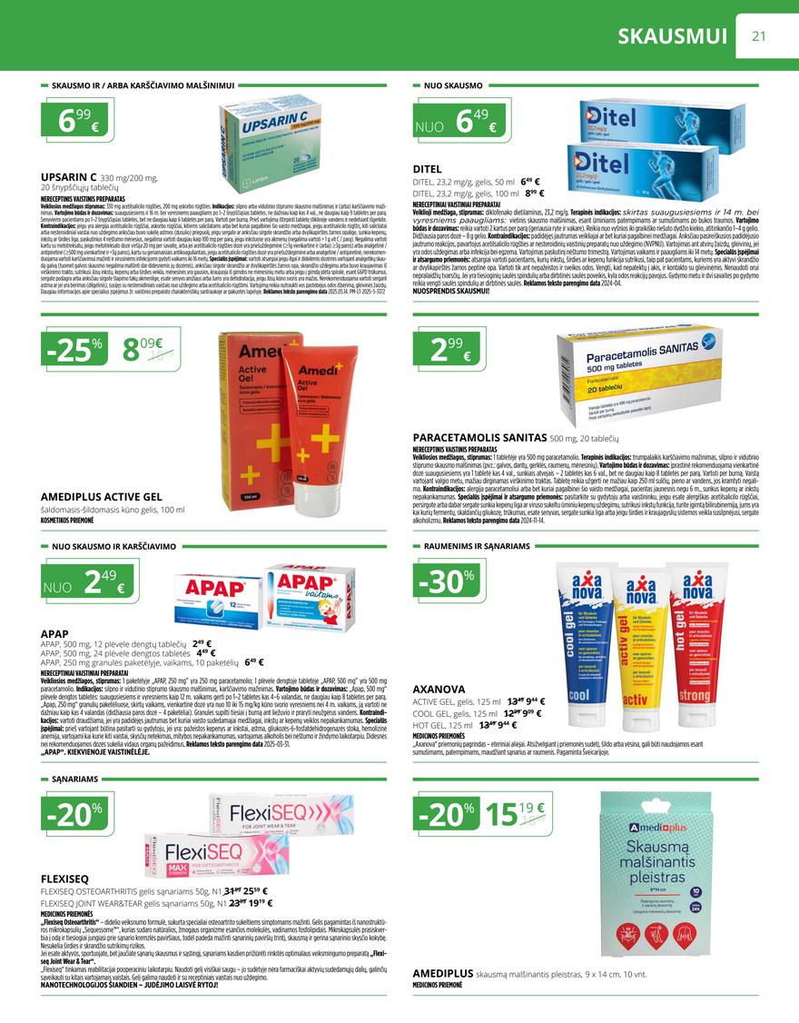 Norfos vaistinės leidinys akcijos nuo 
  2025-09-01 iki 
  2025-09-30 | Leidinukas.lt puslapis 21