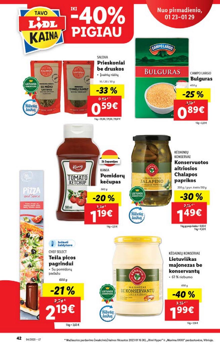 Lidl pasiūlymai akcijos nuo 
  2023-01-23 iki 
  2023-01-29 | Leidinukas.lt puslapis 42