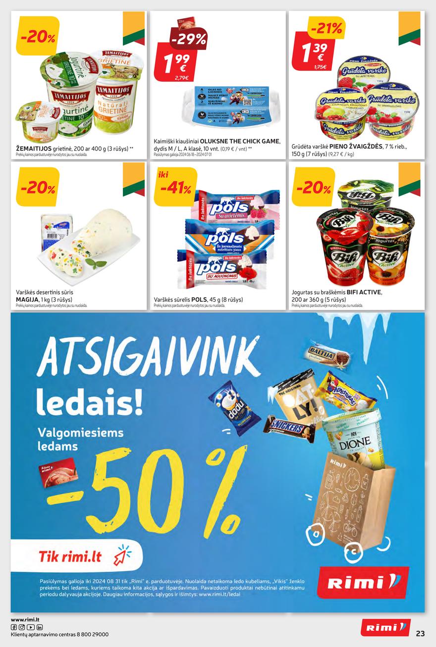 Rimi savaitinis leidinys akcijos nuo 
  2024-06-18 iki 
  2024-06-24 | Leidinukas.lt puslapis 23