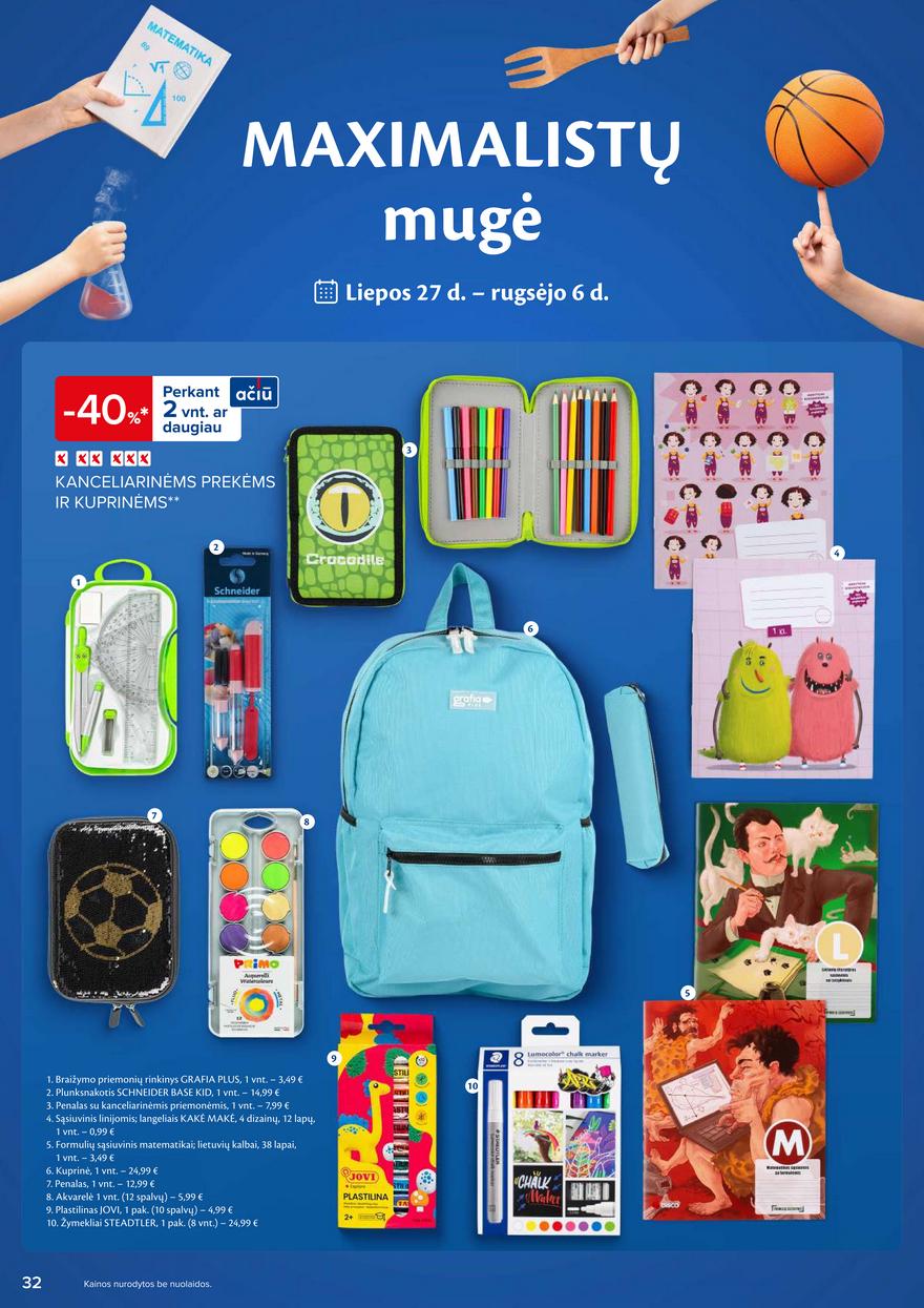 Maxima kaininis leidinys akcijos nuo 
  2023-08-01 iki 
  2023-08-07 | Leidinukas.lt puslapis 32