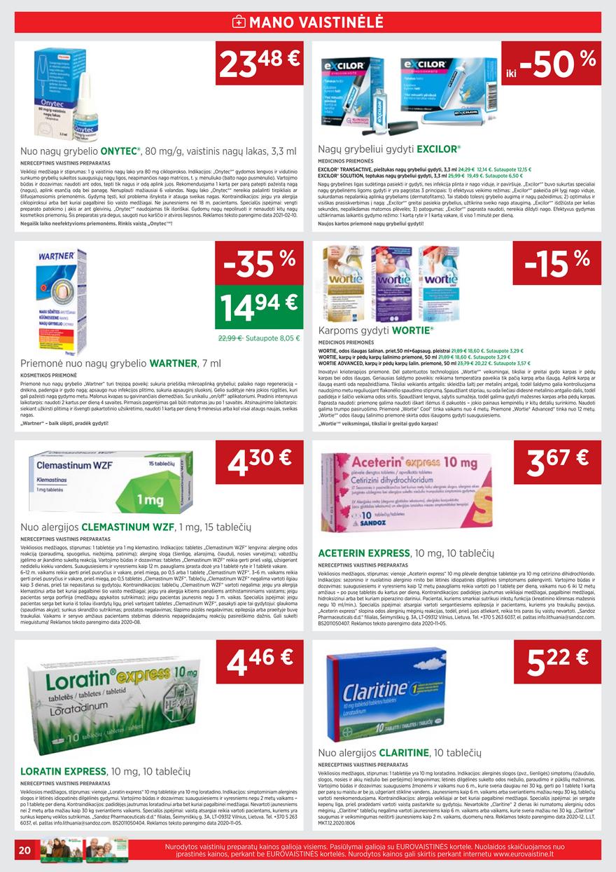 Euro vaistinė leidinys akcijos nuo 
  2021-06-01 iki 
  2021-06-30 | Leidinukas.lt puslapis 20