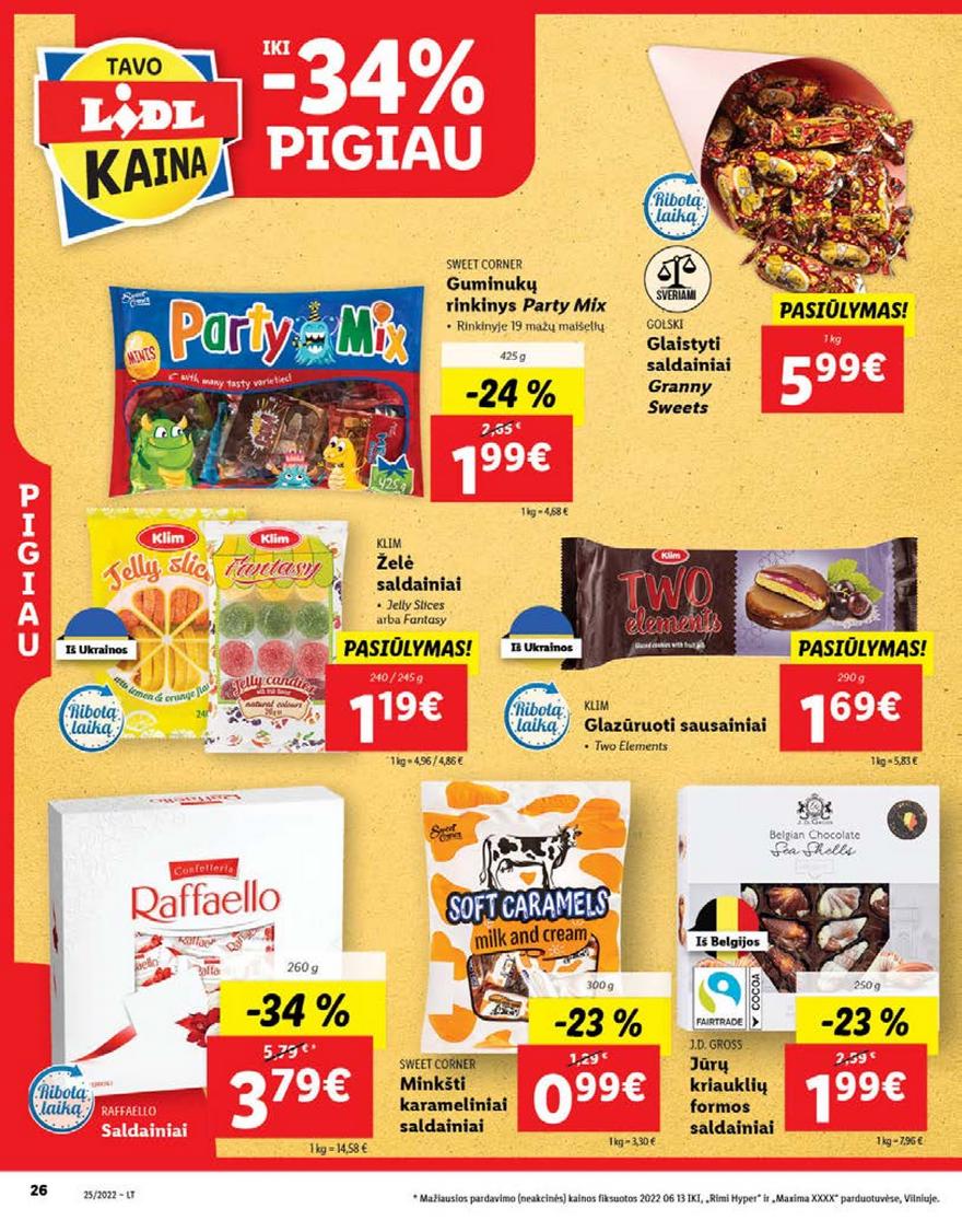 Lidl maisto prekių pasiūlymai akcijos nuo 
  2022-06-20 iki 
  2022-06-26 | Leidinukas.lt puslapis 26