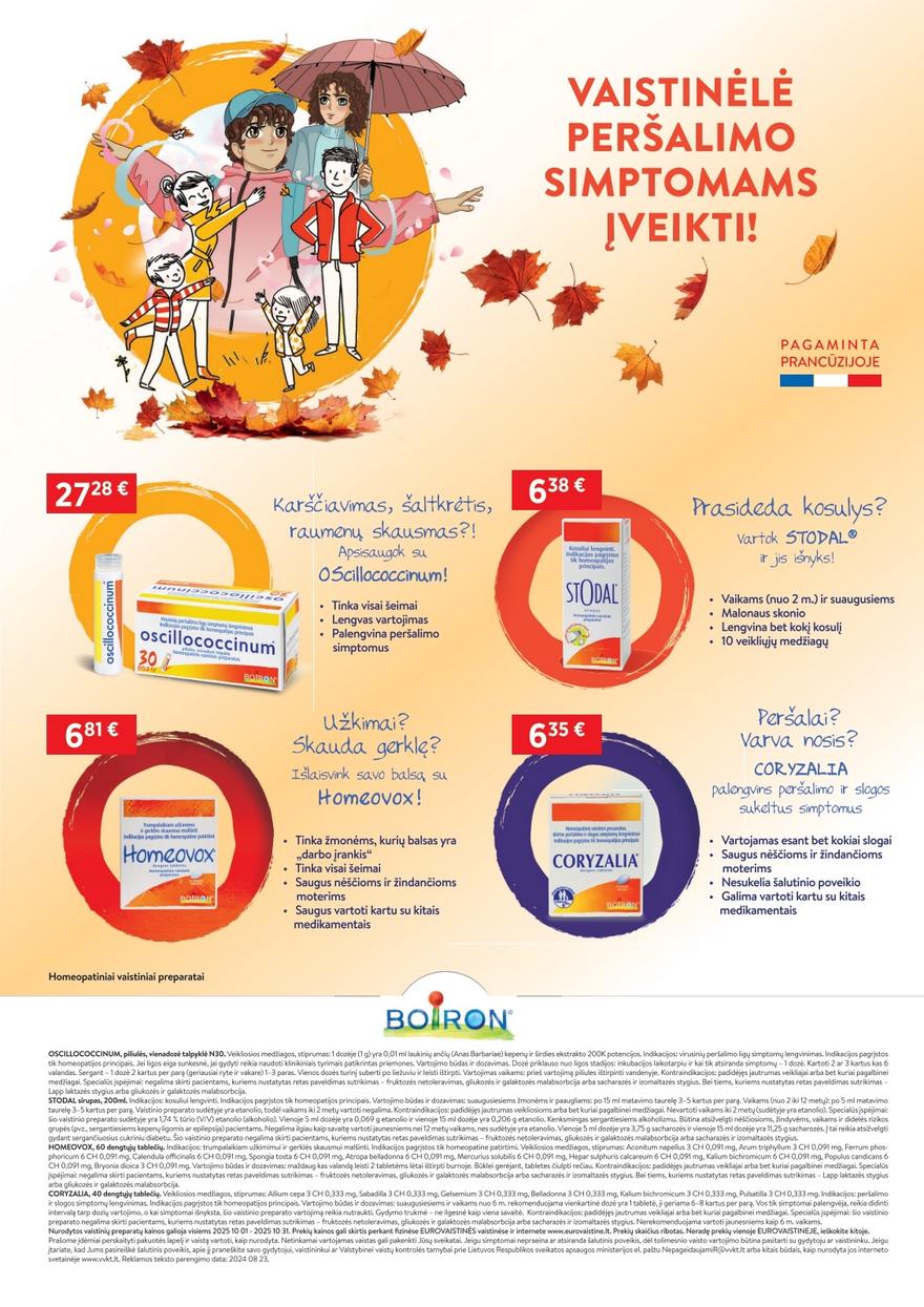 Euro vaistinė katalogas akcijos nuo 
  2025-10-01 iki 
  2025-10-31 | Leidinukas.lt puslapis 19