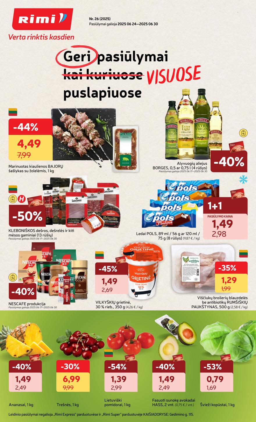 Rimi savaitinis leidinys 26 akcijos nuo 
  2025-06-24 iki 
  2025-06-30 | Leidinukas.lt puslapis 1