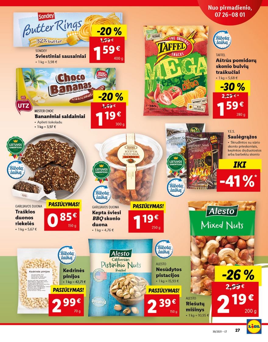 Lidl maisto prekių pasiūlymai akcijos nuo 
  2021-07-26 iki 
  2021-08-01 | Leidinukas.lt puslapis 27