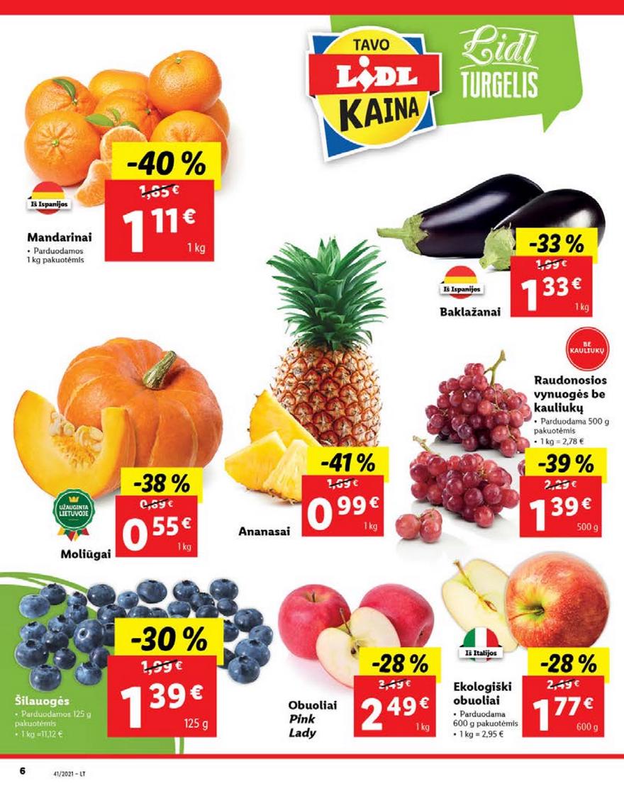 Lidl maisto prekių pasiūlymai akcijos nuo 
  2021-10-11 iki 
  2021-10-17 | Leidinukas.lt puslapis 6