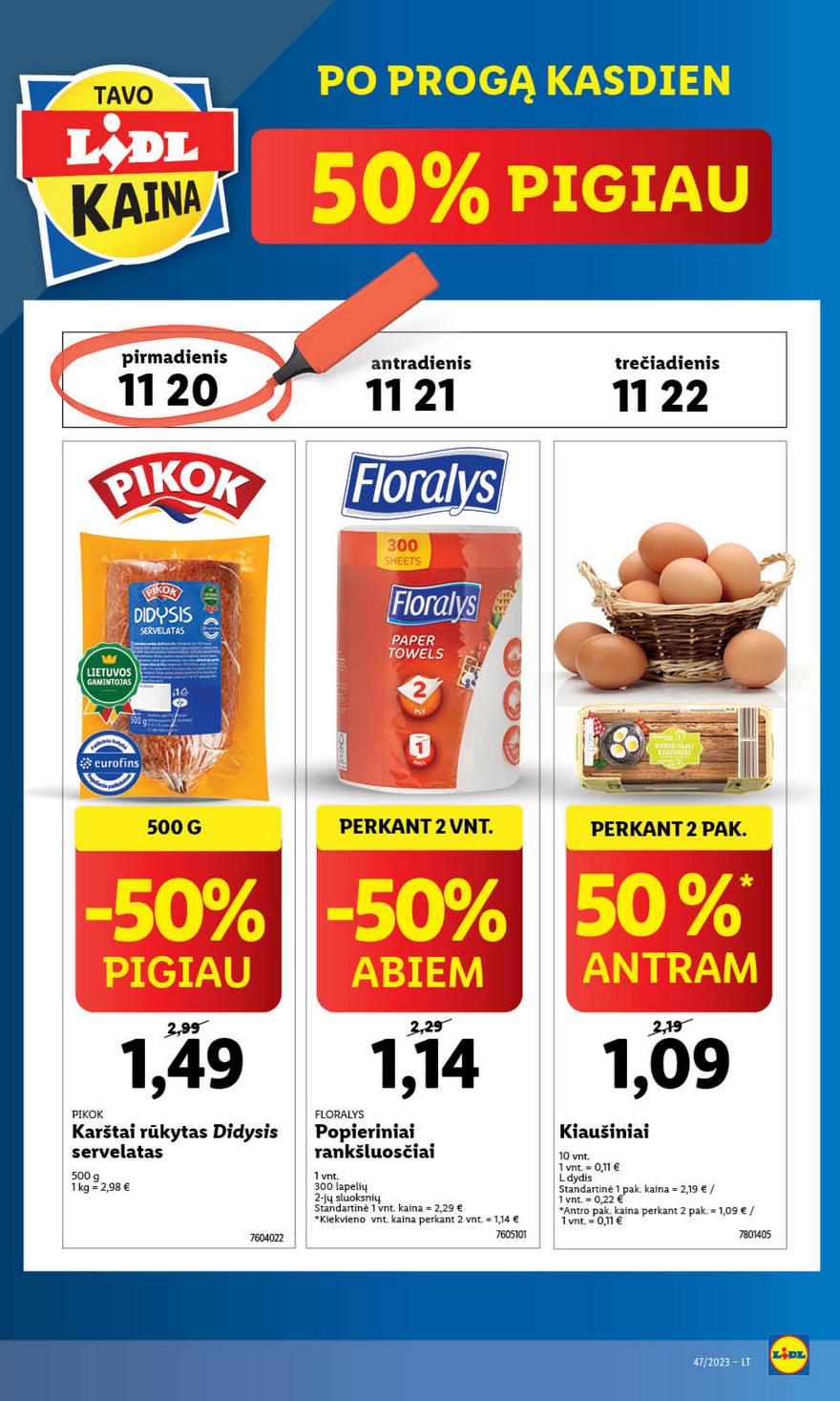 Lidl pasiūlymai akcijos nuo 
  2023-11-20 iki 
  2023-11-26 | Leidinukas.lt puslapis 8
