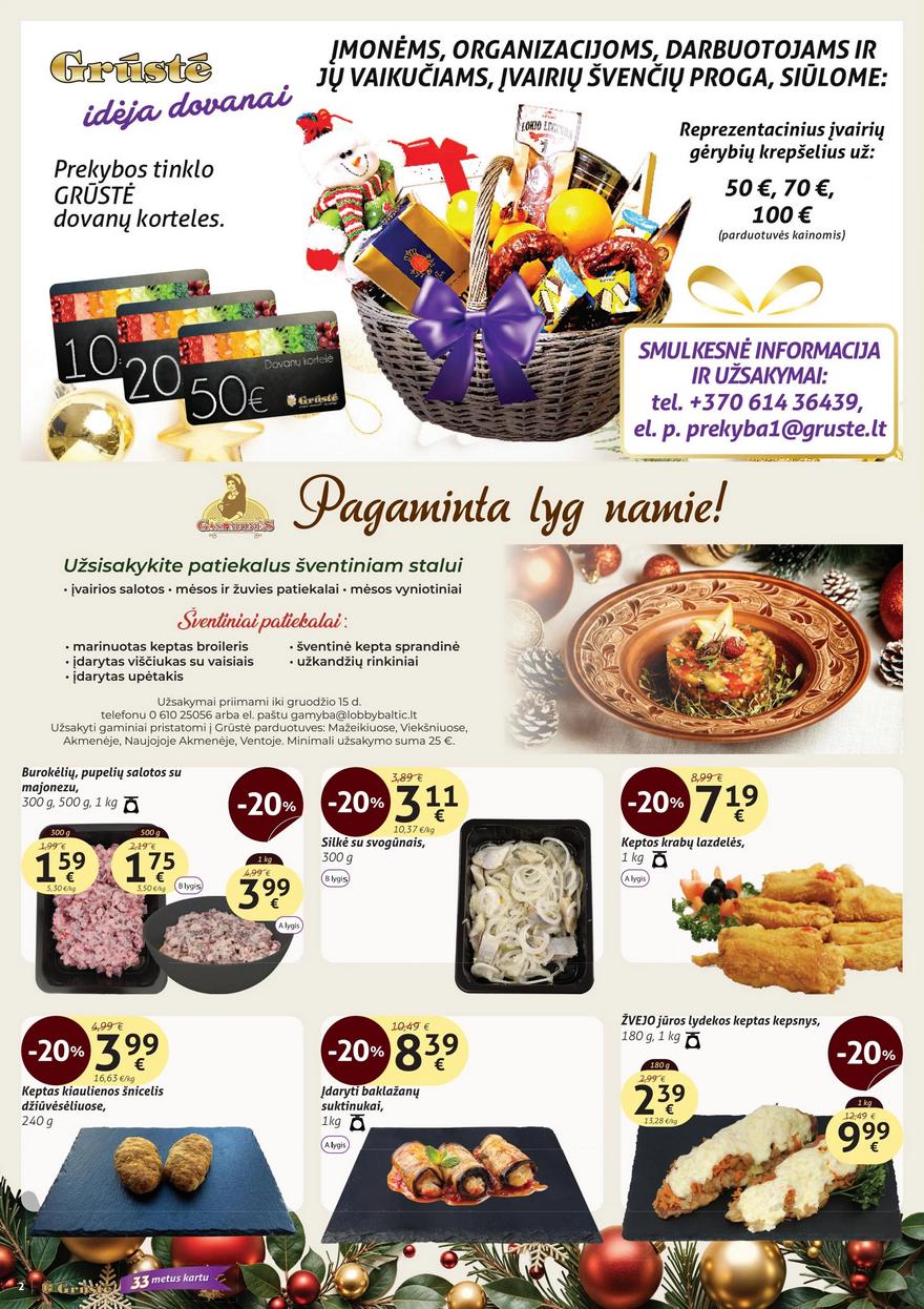 Grūstės savaitinis leidinys akcijos nuo 
  2025-12-01 iki 
  2025-12-10 | Leidinukas.lt puslapis 2