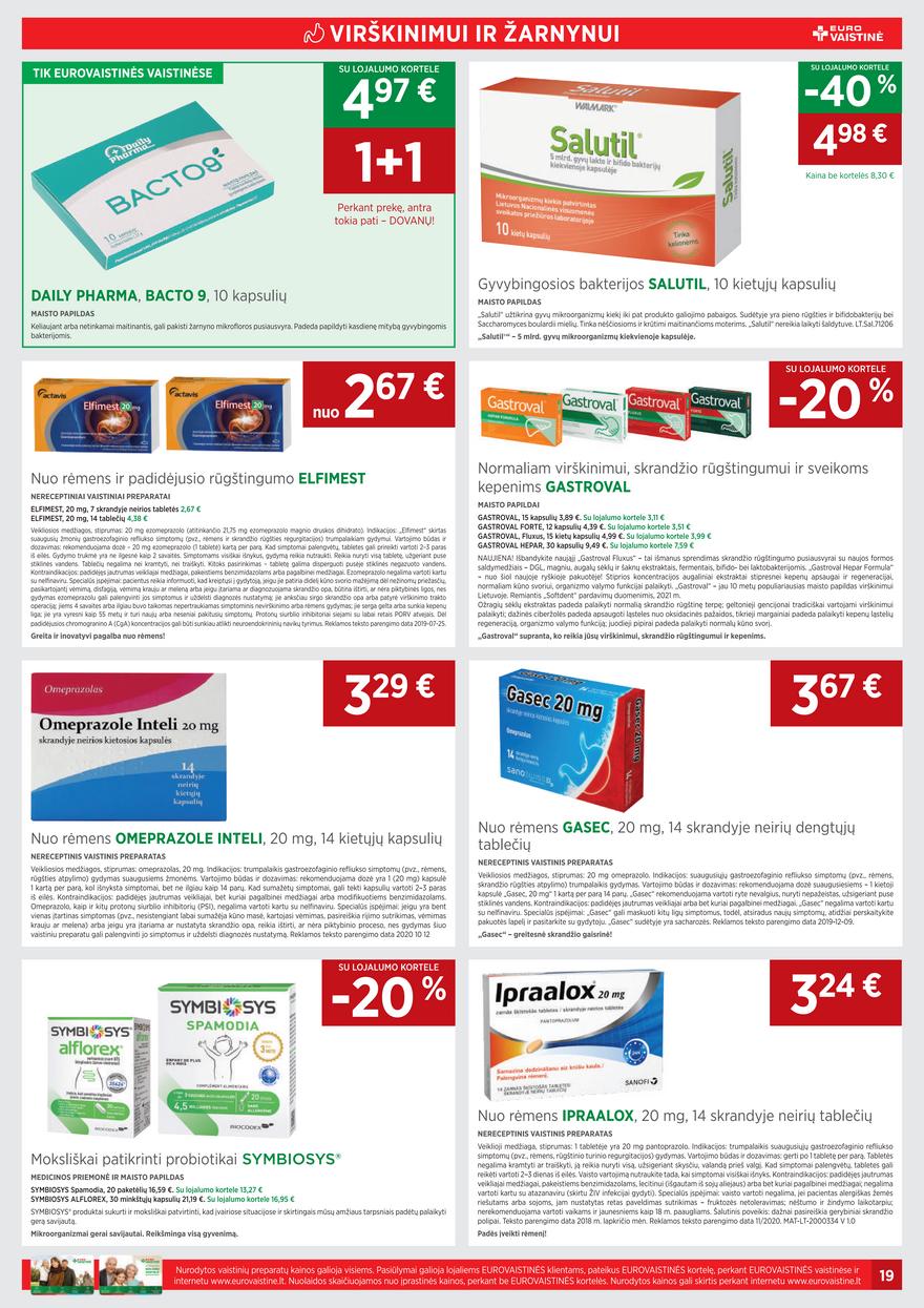 Euro vaistinė leidinys akcijos nuo 
  2021-10-01 iki 
  2021-11-03 | Leidinukas.lt puslapis 19