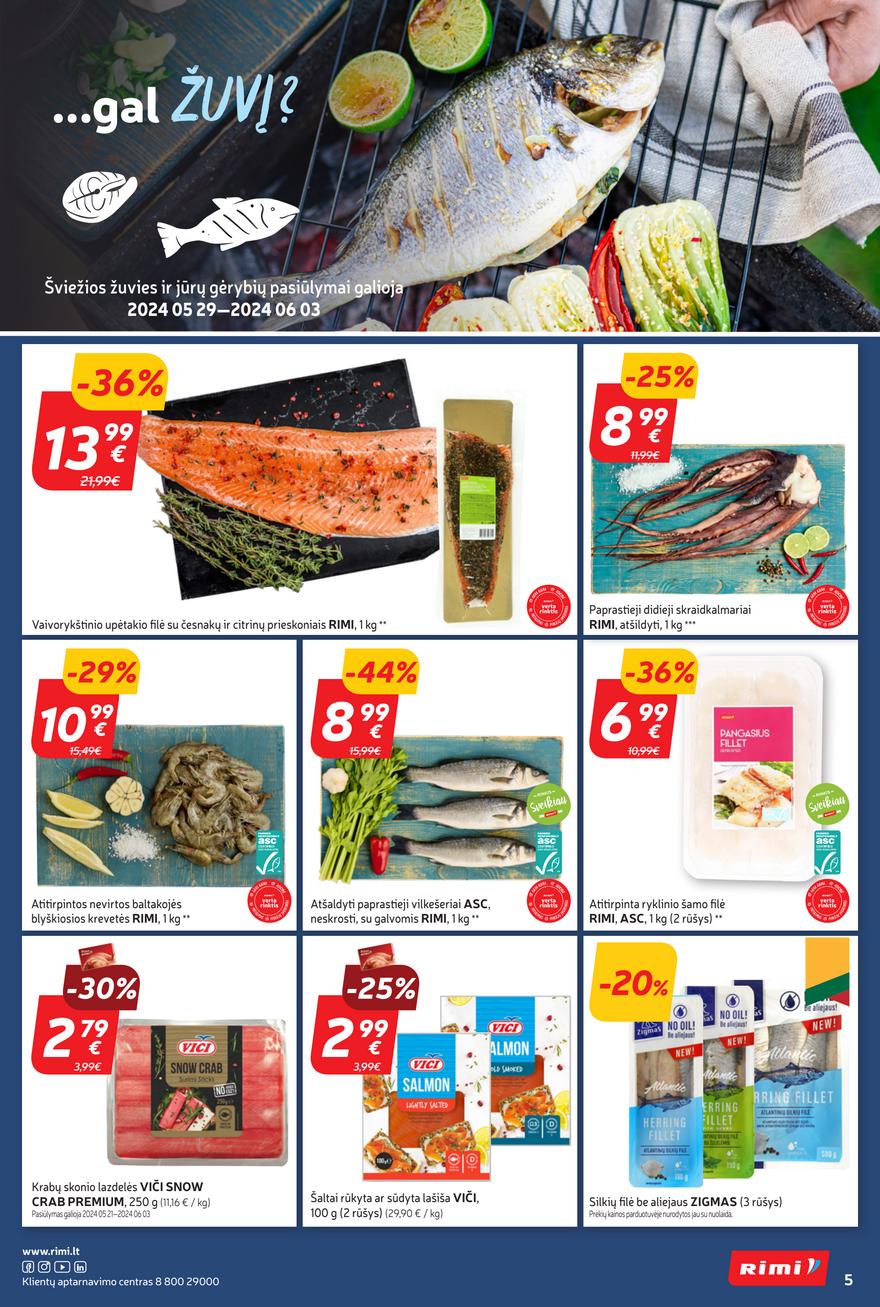 Rimi savaitinis leidinys akcijos nuo 
  2024-05-28 iki 
  2024-06-03 | Leidinukas.lt puslapis 5
