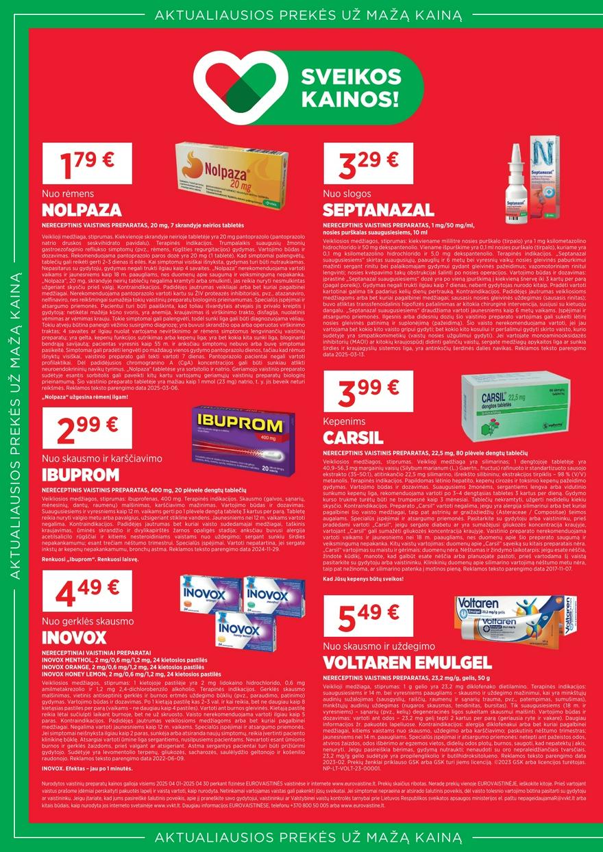 Euro vaistinė katalogas akcijos nuo 
  2025-04-01 iki 
  2025-04-30 | Leidinukas.lt puslapis 2