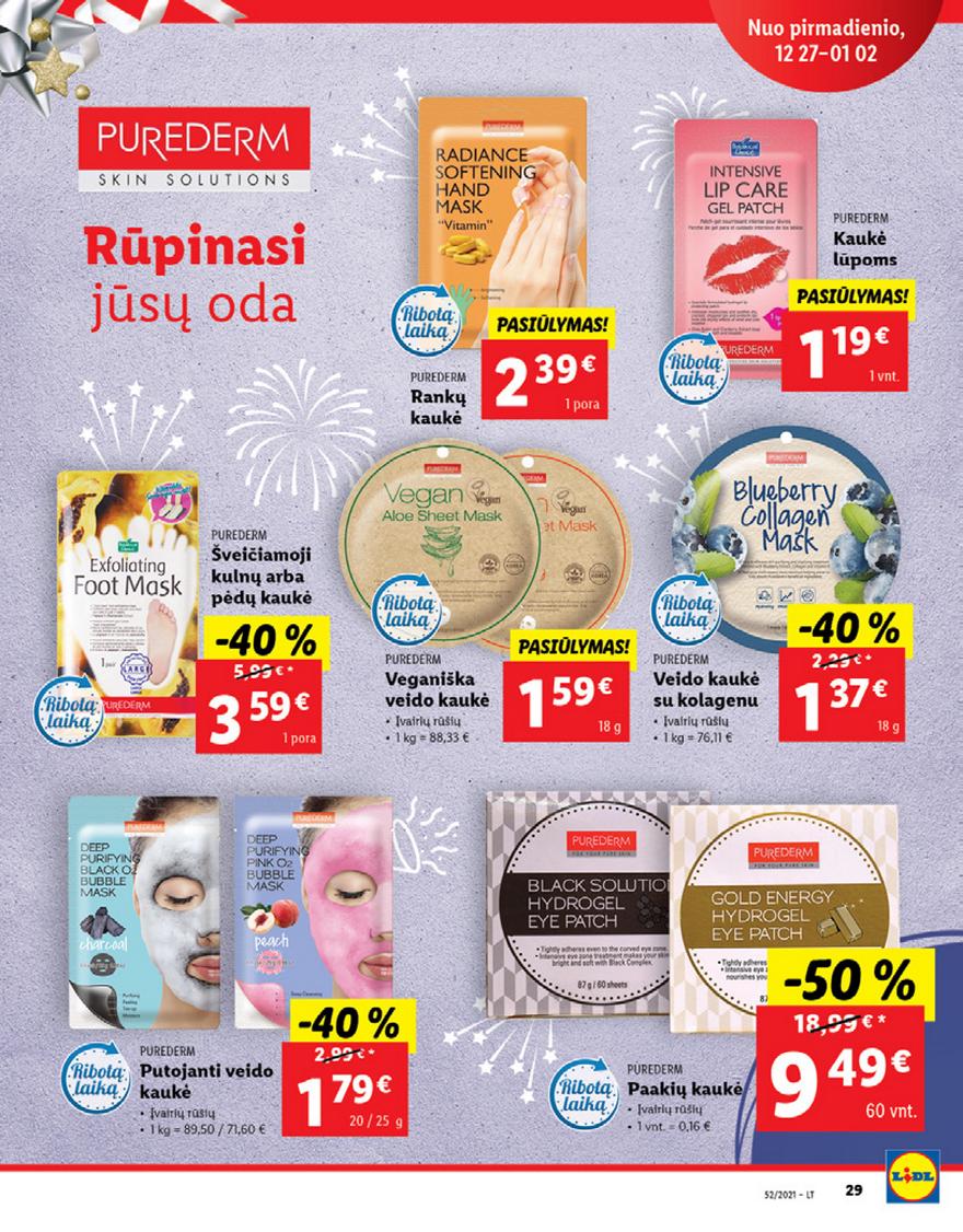 Lidl maisto prekių pasiūlymai akcijos nuo 
  2021-12-27 iki 
  2022-01-02 | Leidinukas.lt puslapis 29