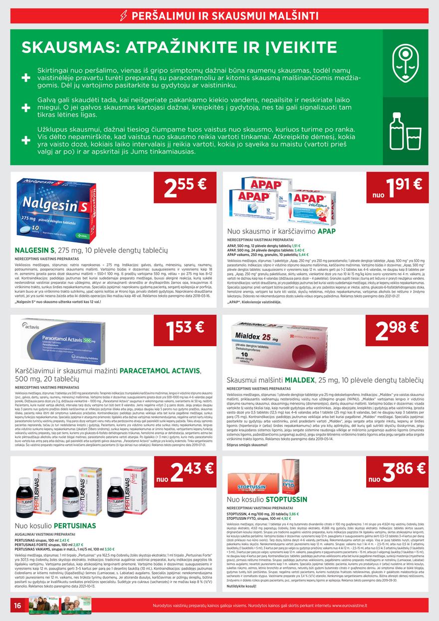 Euro vaistinė leidinys akcijos nuo 
  2021-11-01 iki 
  2021-11-30 | Leidinukas.lt puslapis 16