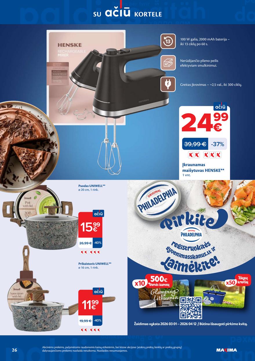 Maxima leidinukas akcijos nuo 
  2026-03-17 iki 
  2026-03-23 | Leidinukas.lt puslapis 26