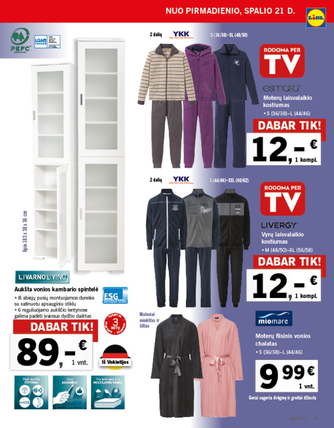 Lidl savaitinis leidinys akcijos nuo 
  2019-10-21 iki 
  2019-10-27 | Leidinukas.lt puslapis 31