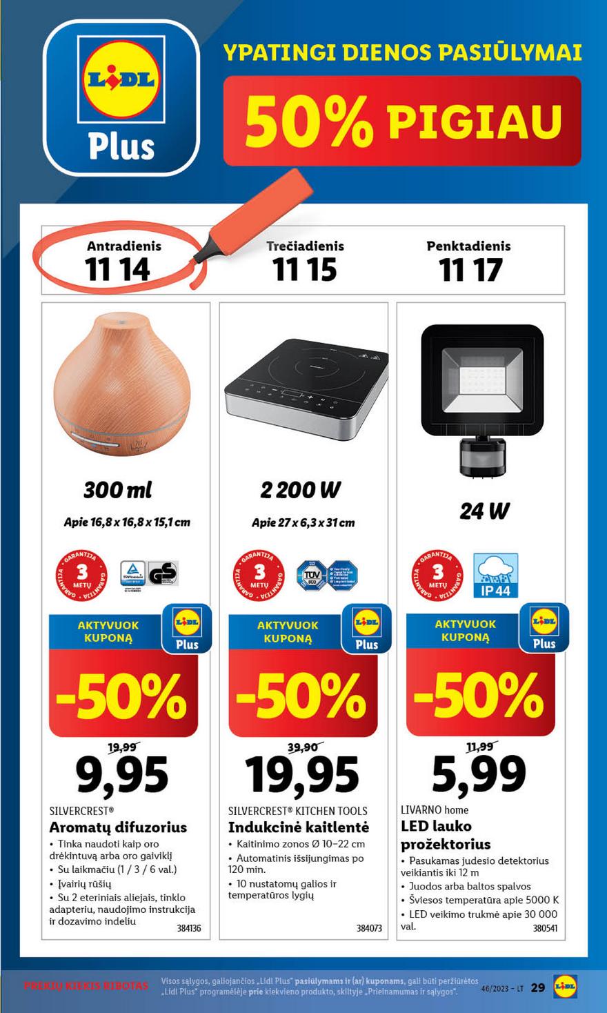 Ldil ne maisto prekių pasiūlymai akcijos nuo 
  2023-11-13 iki 
  2023-11-19 | Leidinukas.lt puslapis 29
